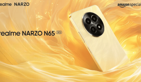Image of the Realme Narzo N65 5G smartphone, highlighting its key features set to launch in India